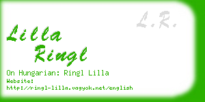 lilla ringl business card